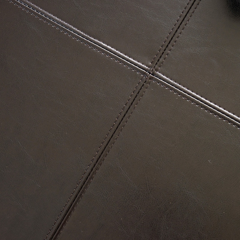 Forrester Espresso Bonded Leather Square Storage Ottoman by Christopher Knight Home