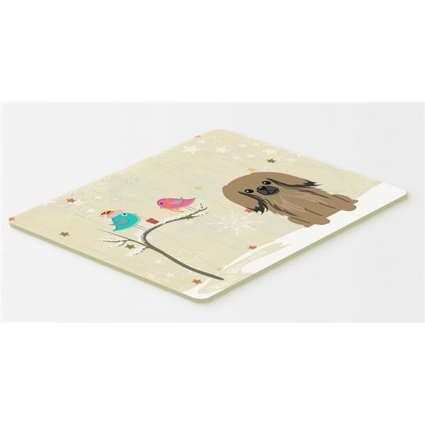 Carolines Treasures BB2574CMT Christmas Presents Between Friends Pekingnese Tan Kitchen or Bath Mat 20 x 30