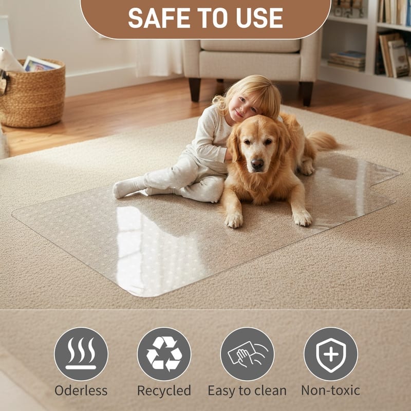 30 X 48 Inches Frosted Studded Pvc Floor Mat