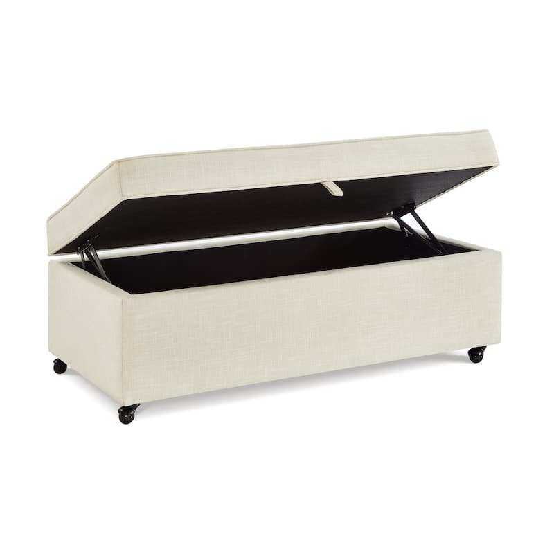47'' Large Storage Ottoman with Wheels for Living Room