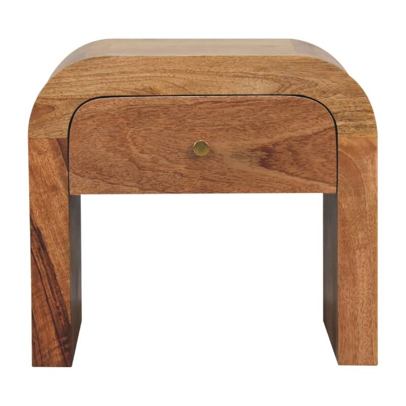 Solid Wood Oak Nightstand, Single Box, Timeless Elegance Design