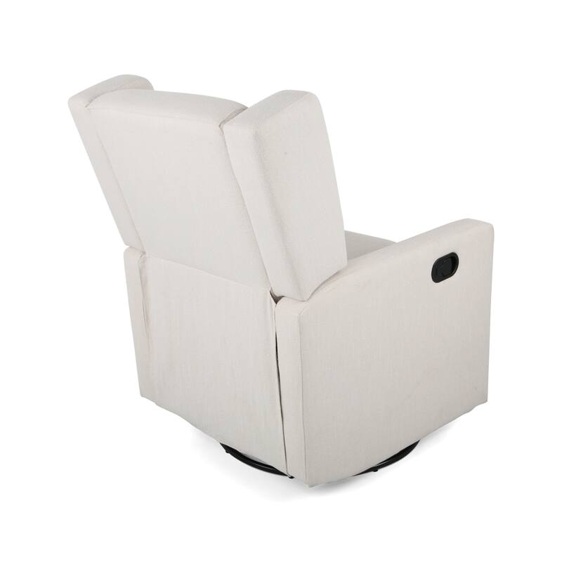 Hounker Contemporary Upholstered Swivel Recliner by Christopher Knight Home