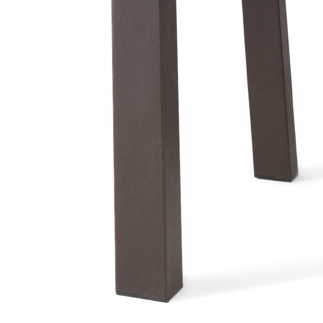 Deville Indoor Acacia Wood and Iron Dining Table by Christopher Knight Home