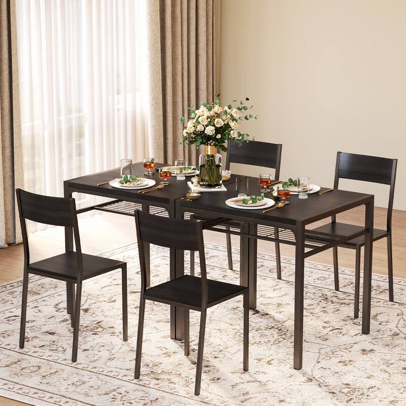 3 Piece Kitchen Table, Dining Table with 2 Chairs Set for Small Space