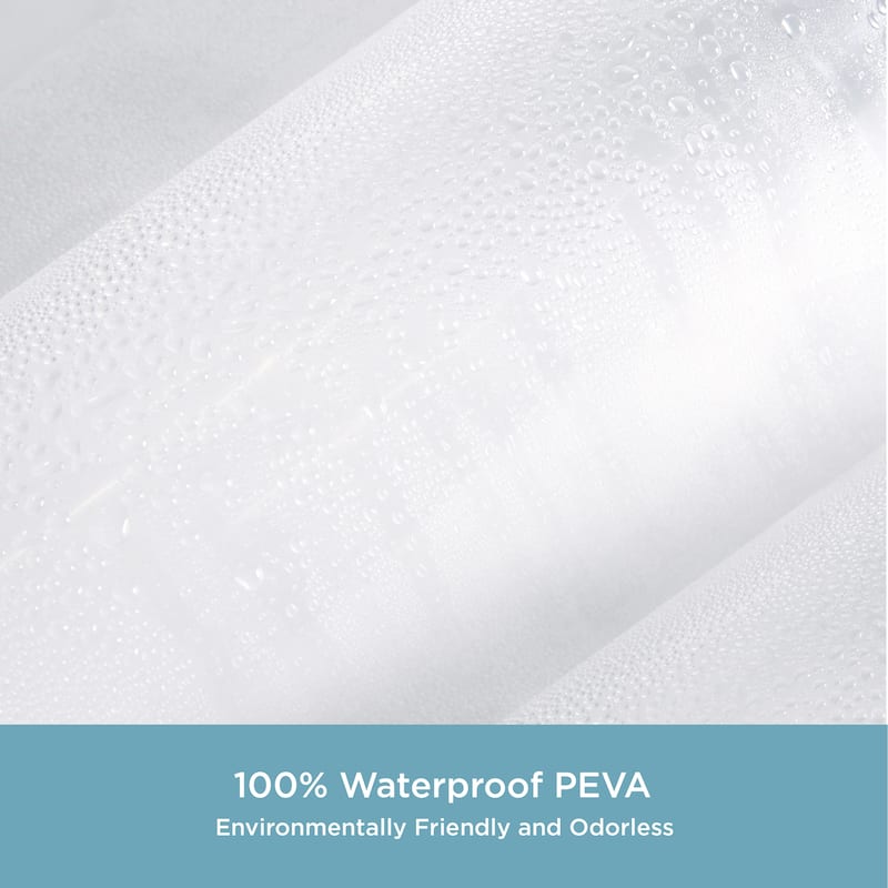 Kenney Medium Weight PEVA Shower Curtain Liner, 70" W x 72" H
