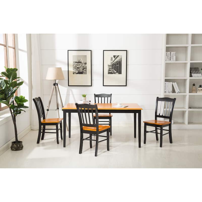 Shaker 5-Piece Dining Set - Black/Oak