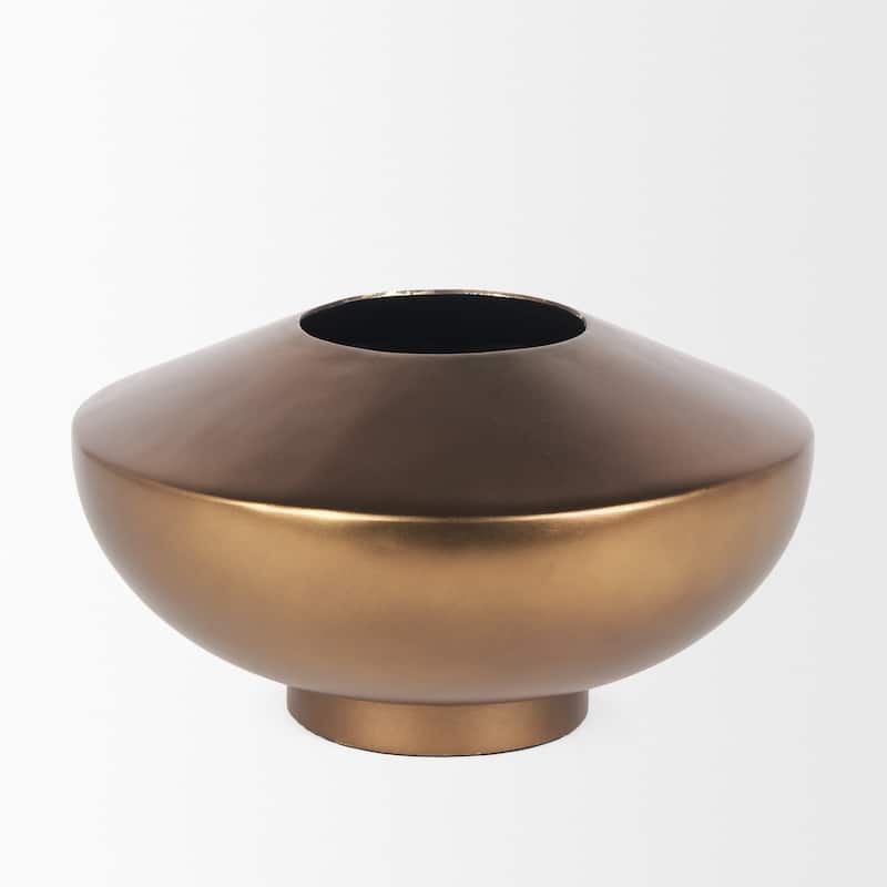Quiana Large Gold Metal Vase