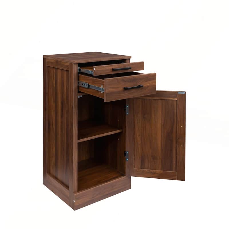 Modular Wine Bar and Buffet Cabinet with Hutch for Dining and Living Rooms