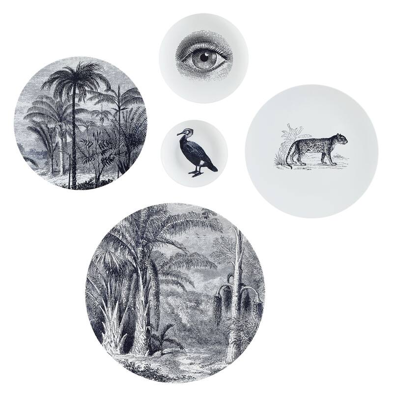 Renwil Maliya 5 Piece Wide Wall Art, White