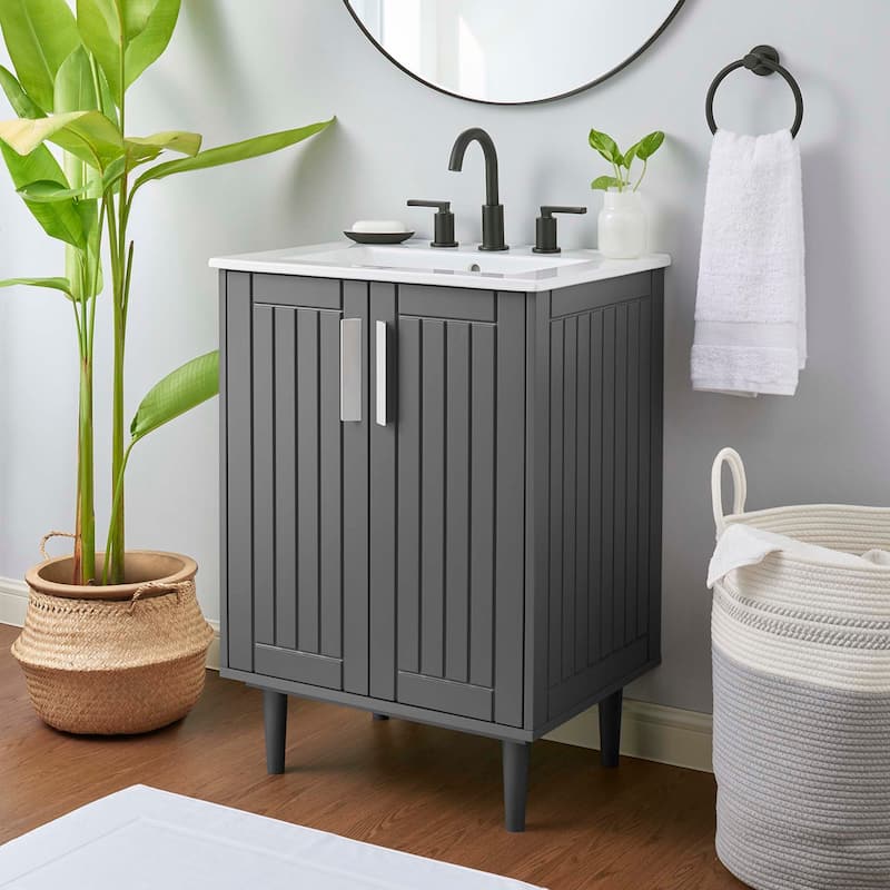 Augusta 24" Bathroom Vanity - Gray White
