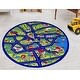 preview thumbnail 10 of 10, HR Kids Rugs City map Educational Non-Slip Play mat for School Daycare Nursery 7'7" Round