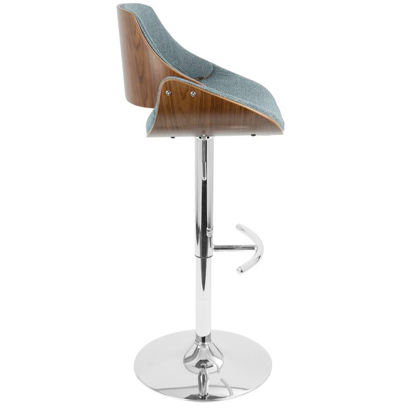 Carson Carrington Svetlana Adjustable Bar Stool with Rounded T Footrest (Set of 2)