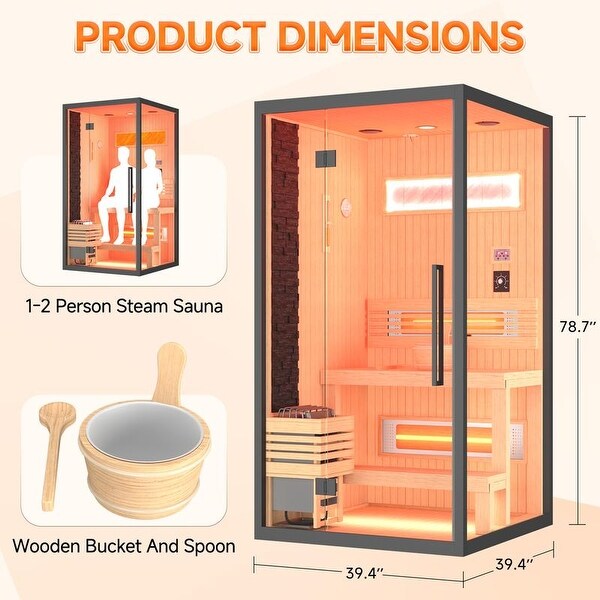 EROMMY Dual-Therapy Home Sauna (Infrared & Steam Multiple Styles