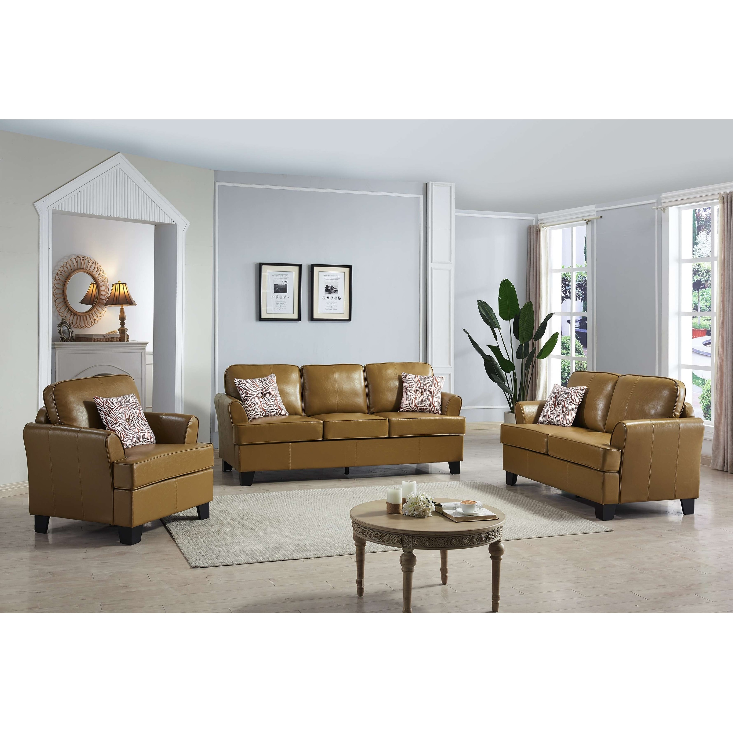 Top Grain Bonded Leather Loveseat - Stylish and Durable