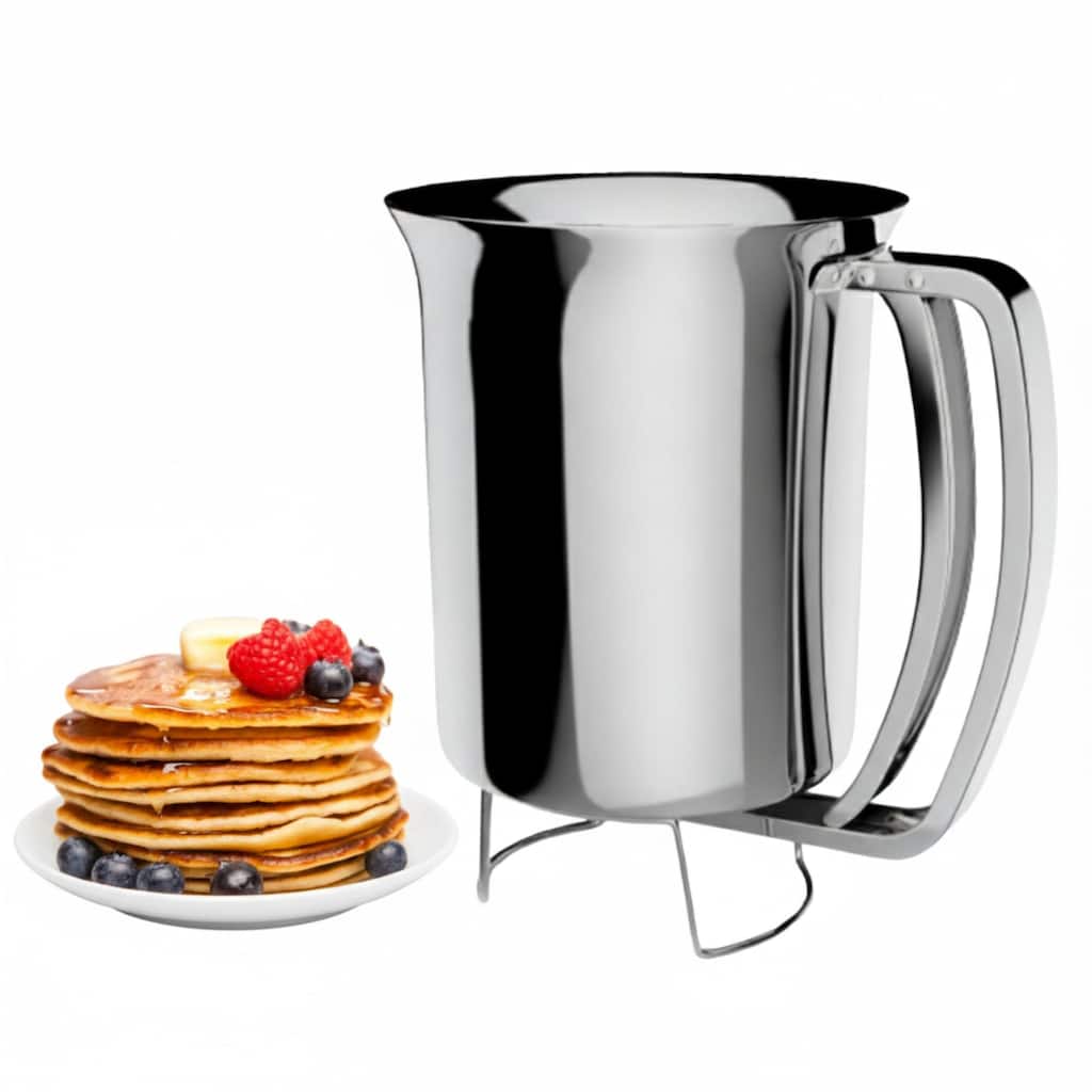 Pancake Batter Dispenser - Gourmet Stainless-Steel Pourer - No Drip Dispenser by Chef Buddy
