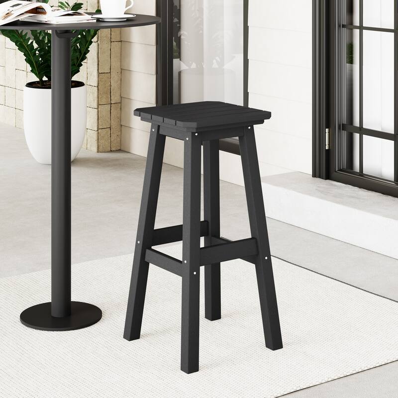 Laguna Hdpe All Weather Outdoor Patio 29" Square Bar Stool