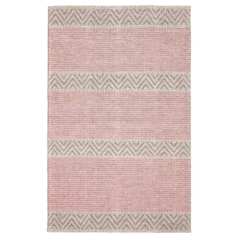 ECARPETGALLERY Braid weave Sienna Dark Pink Wool Rug - 5'2 x 8'2 - Pink - 5'2 x 8'2