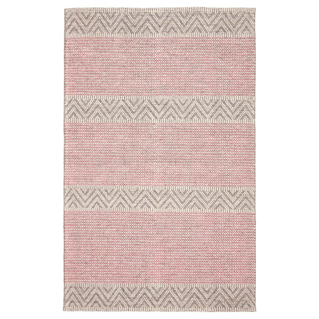ECARPETGALLERY Braid weave Sienna Dark Pink Wool Rug - 5'2 x 8'2
