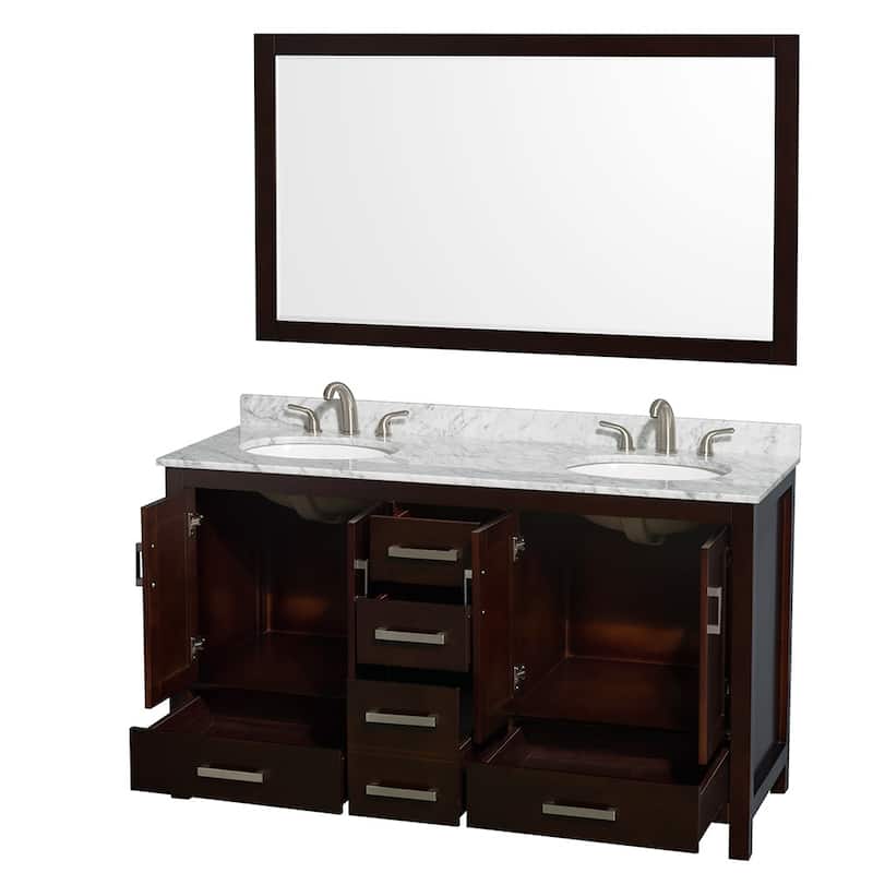 Wyndham Collection WCS141460DUNOM58 Sheffield 60" Free Standing Double