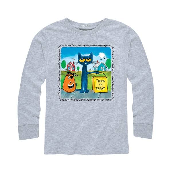 Shop Pete The Cat Trick Or Treat Youth Long Sleeve Tee Free
