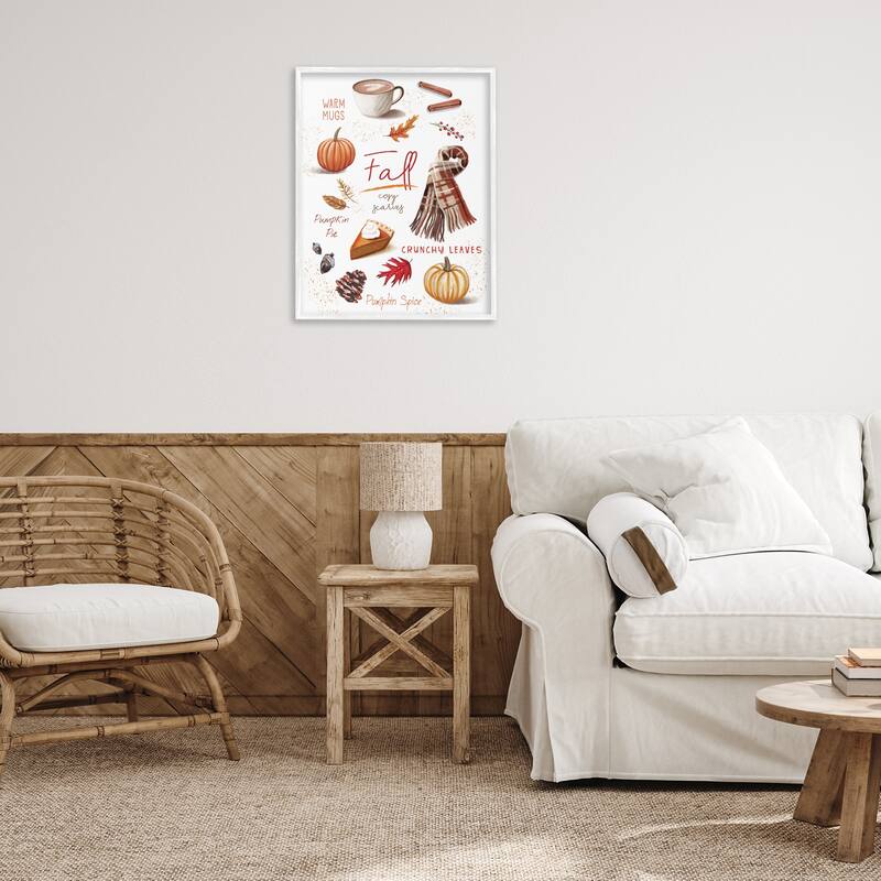 Stupell Favorite Autumn Things Framed Giclee Art Design By Elizabeth Tyndall