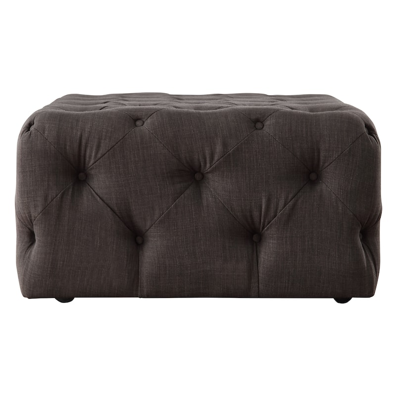 Knightsbridge Rectangular Tufted Ottoman with Casters by iNSPIRE Q Artisan
