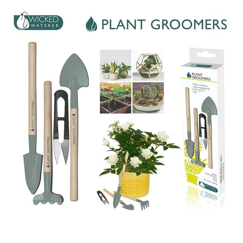 Alberta Fashion Brown Indoor Ceramic Plant Pot Kit with Soil Tools and Moisture Meter - 5.9" & 4.7" Dia
