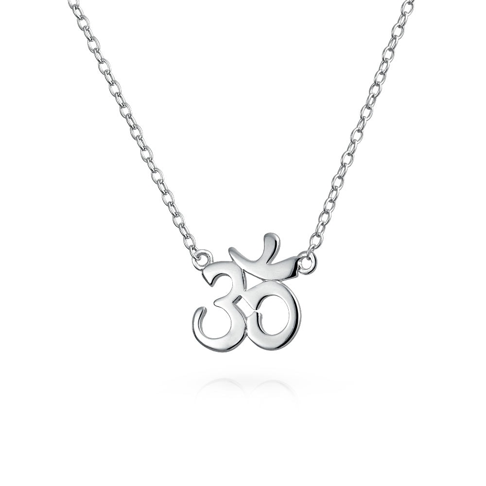 om necklace rose gold