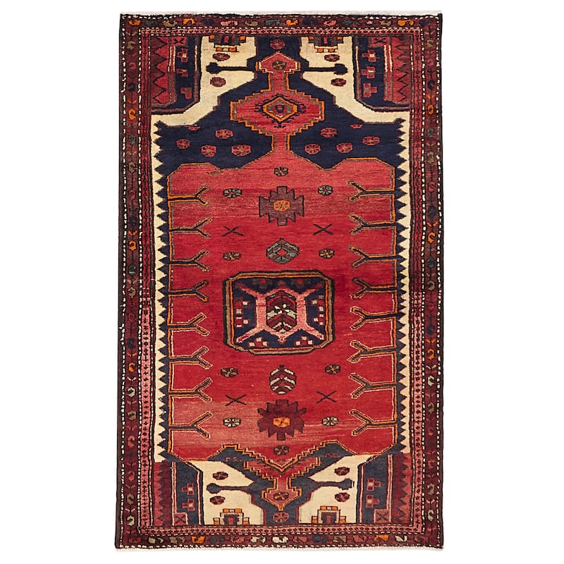 ECARPETGALLERY Hand-knotted Andelz Red Wool Rug - 3'10 x 6'3