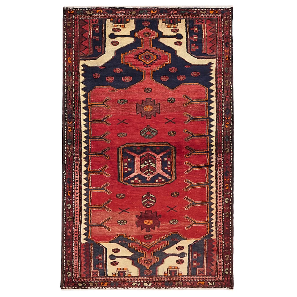 ECARPETGALLERY Hand-knotted Andelz Red Wool Rug - 3'10 x 6'3