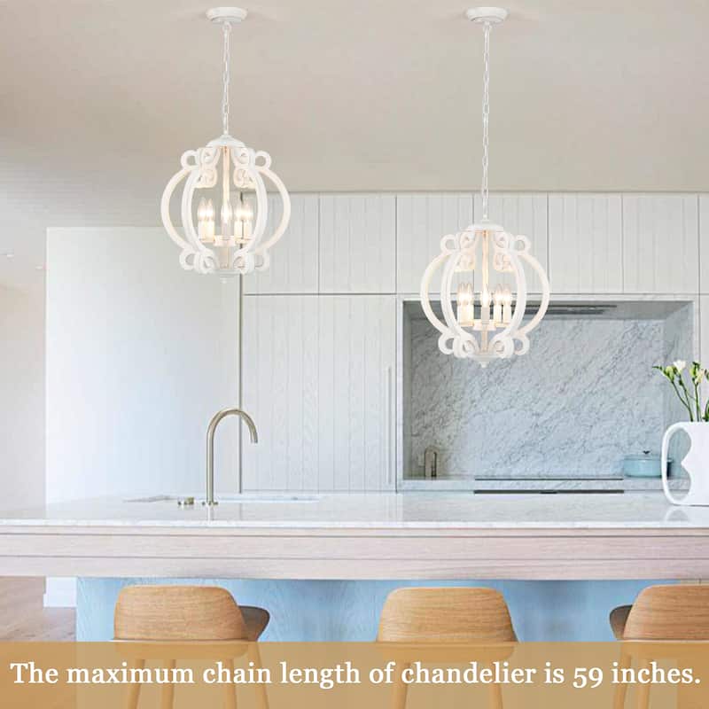 5-Light Candlestick Vintage Hanging Linear Chandelier Lighting Island Chandelier for Kitchen Island