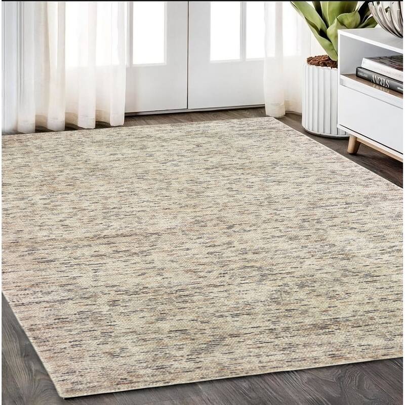 HomeRoots Solid Color Modern Rectangle Area Rug - 96.06 in. x 59.84 in.  x 0.47 in.