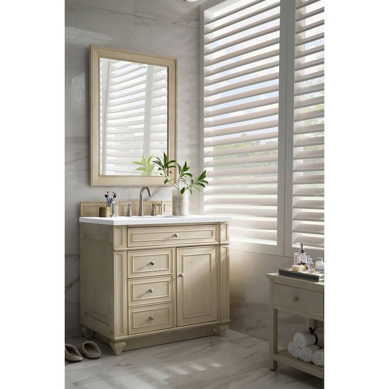 James Martin Vanities Bristol 36" Single Vanity, Whitewashed Walnut
