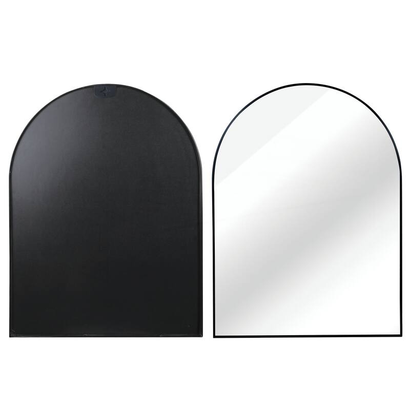 30x40 Inch Metal Framed Arched Bathrrom Mirror for Wall