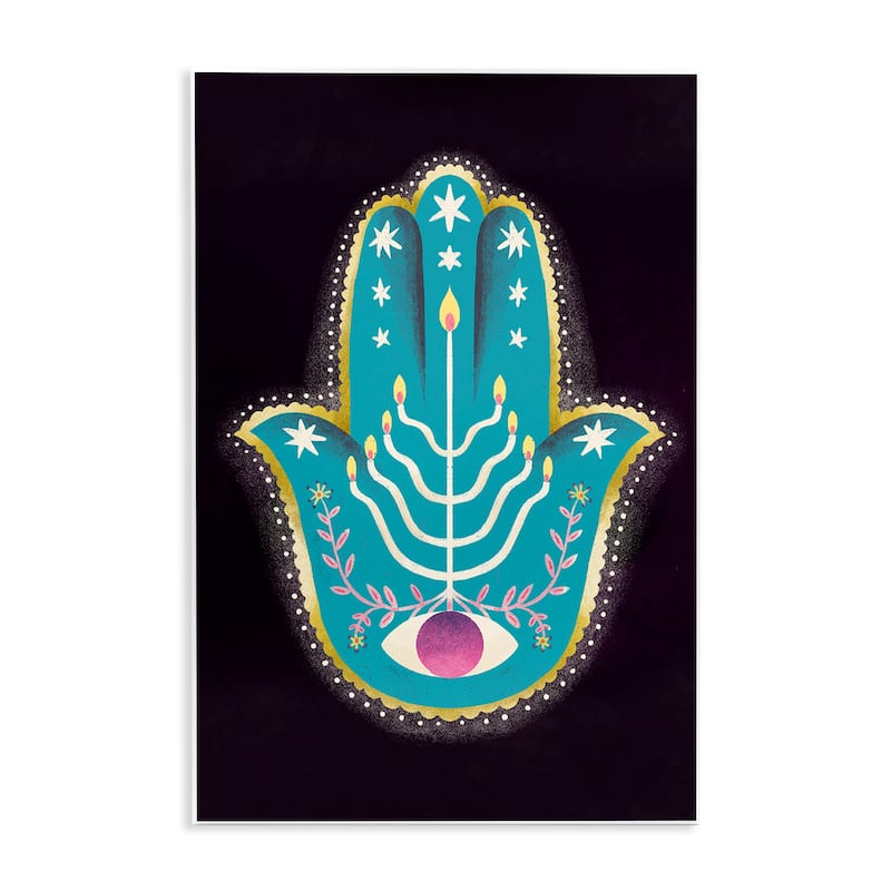 Stupell Spiritual Folk Style Hamsa Wall Plaque Art Design By Hannah Moren - 10 x 15