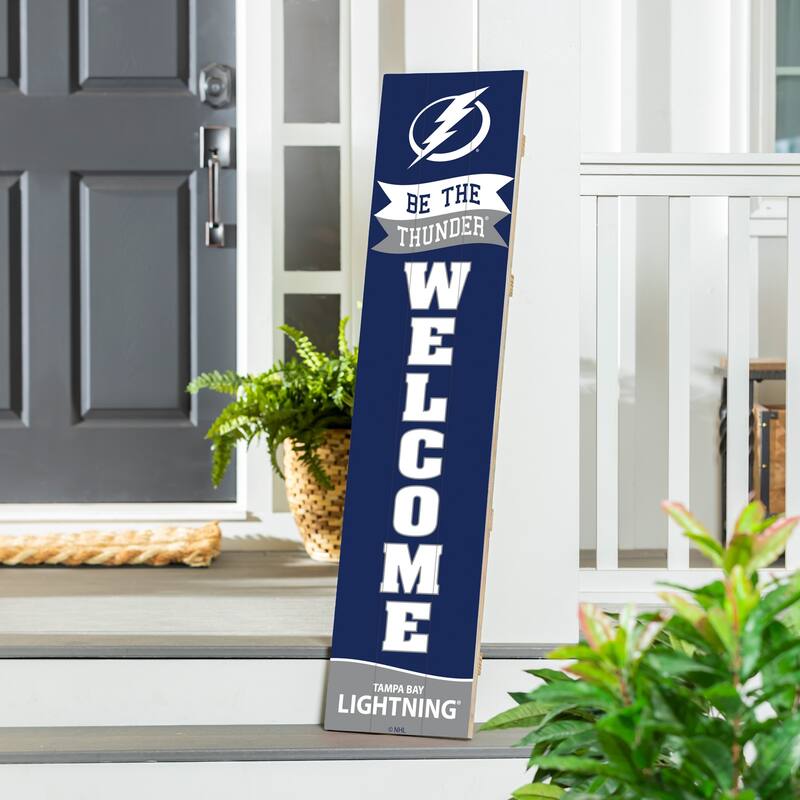 47" Porch Leaner Welcome Wall Sign, Tampa Bay Lightning
