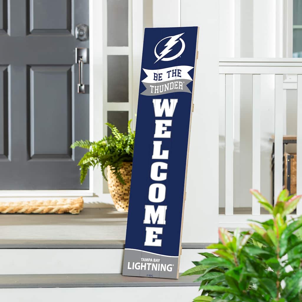 47" Porch Leaner Welcome Wall Sign, Tampa Bay Lightning