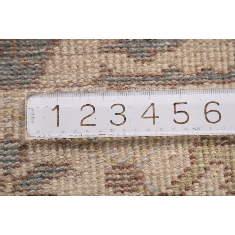 Light Blue Oushak Indian Runner Rug Handmade Wool Carpet - 2'7" x 10'2"