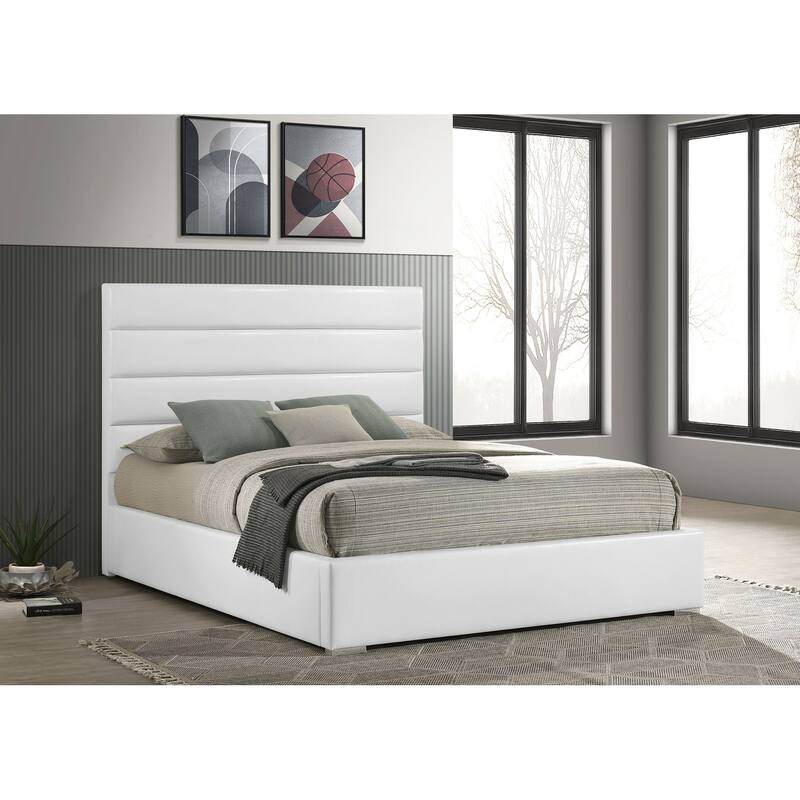 Felicity Upholstered Platform Bed White