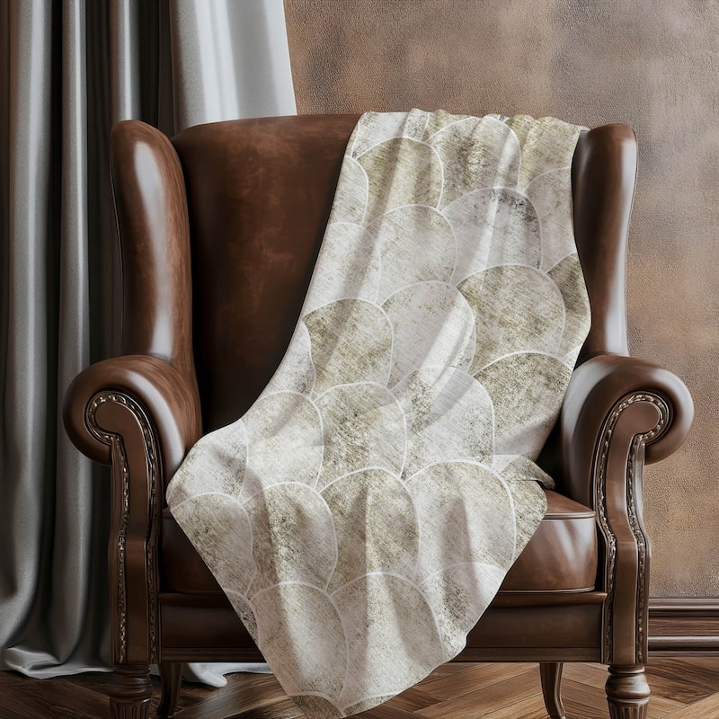 Premium Machine Washable Modern Arches Sherpa Throw Blanket