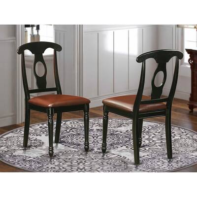 Antique Style Dining Chair - Buttermilk & Cherry Finish - Wooden Seat - Elegant Accent Chair