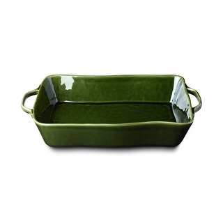 Certified International Verde Large Rectangular Baker 16" x 10.25" x 3" - 16.00"W x 10.25"D x 3.00"H