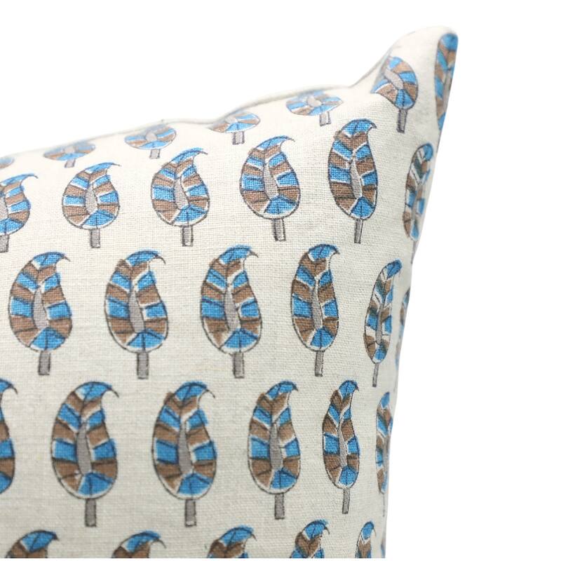 Fabdivine Linen Bohemian Block print pillow Cover