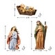 preview thumbnail 50 of 77, Glitzhome 12pcs Resin Christmas Multi/ Blue/ Ivory Nativity Figurines Set