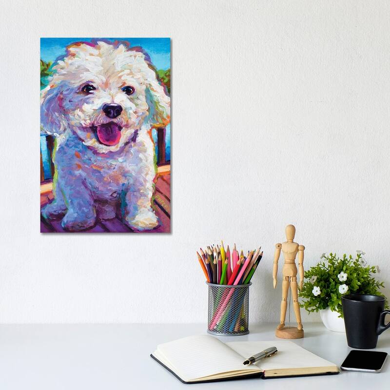 iCanvas "Bichon Frise" by Robert Phelps Canvas Print - 12x8x0.75