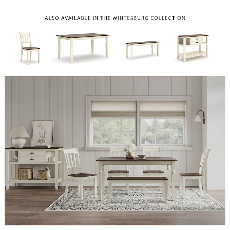 Whitesburg Two-tone Server - 48" W x 20" D x 35.63" H