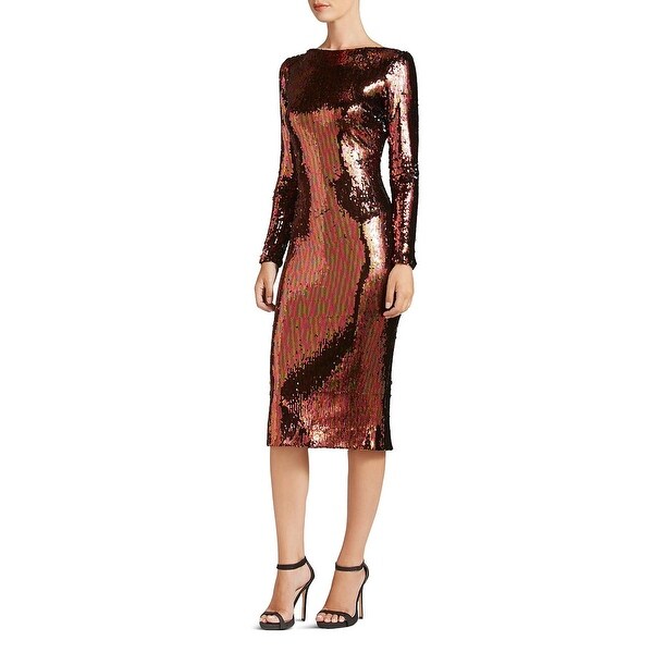dress the population emery sequin midi dress
