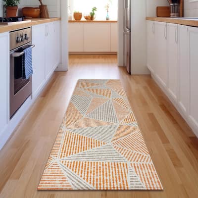 Premium Washable Super Soft Contemporary Mosaic Mayfield Rug
