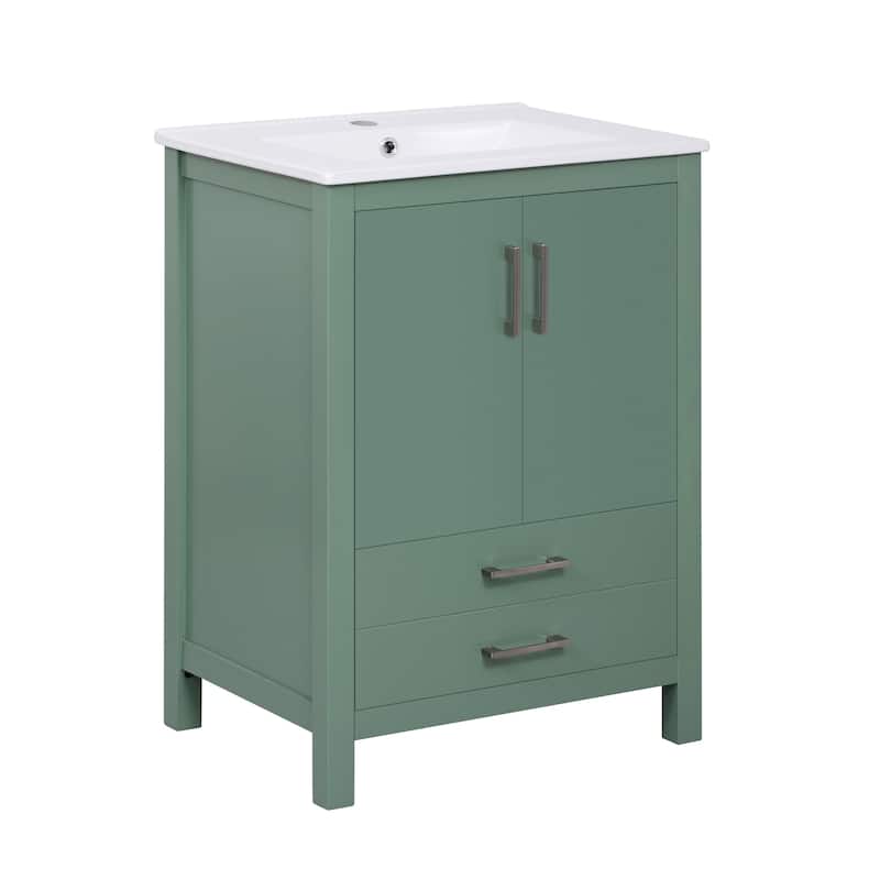 Bathroom Vanity with Sink Top Combo, Storae Cabinet with Soft Closing Doors, Single Sink Cabinet with Drawer and Storage Shelf