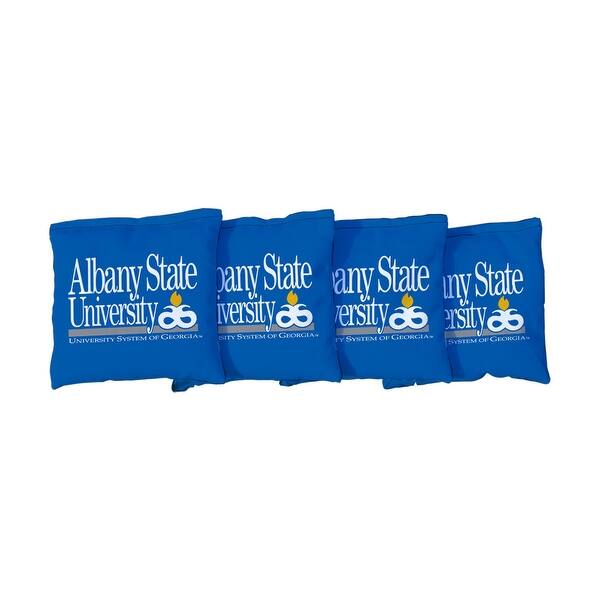 slide 2 of 3, Albany State University Golden Rams Blue Cornhole Bags All-Weather Resin Filled